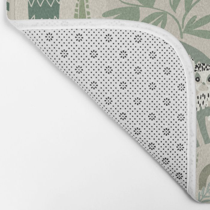 Jungle adventure natural green Bath Mat Gallery Image 2