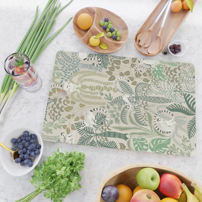 Jungle adventure natural green Cutting Board Gallery Image 2