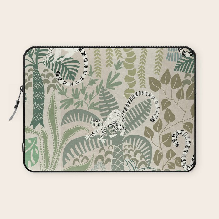 Jungle adventure natural green Laptop Sleeve Gallery Image 1