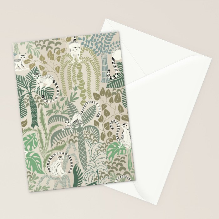 Jungle adventure natural green Stationery Card Gallery Image 2