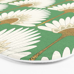 art deco cranes green Bath Mat Gallery Image 3