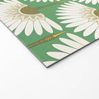 art deco cranes green Welcome Mat Gallery Image 2