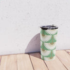 art deco cranes green Travel Mug Gallery Image 4