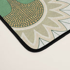 art deco cranes green Desk Mat Gallery Image 4