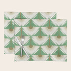 art deco cranes green Placemat Gallery Image 1