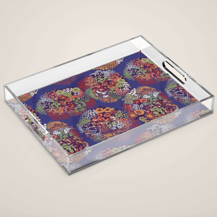 Grandma's Vintage Fabric Acrylic Tray Gallery Image 1