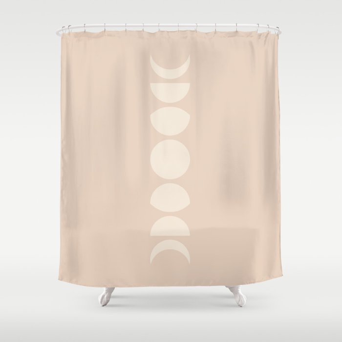Minimal Moon Phases X Shower Curtain Gallery Image 1