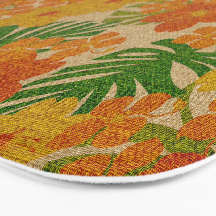 Limahuli Garden Hawaiian Floral Design Bath Mat Gallery Image 3