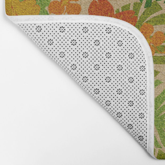 Limahuli Garden Hawaiian Floral Design Bath Mat Gallery Image 2