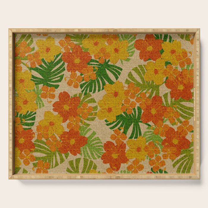 Limahuli Garden Hawaiian Floral Design Serving Tray Gallery Image 1