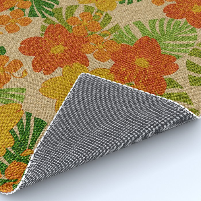 Limahuli Garden Hawaiian Floral Design Rug Gallery Image 4