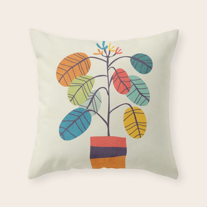 Potted plant 2 Throw Pillow Gallery Image 1