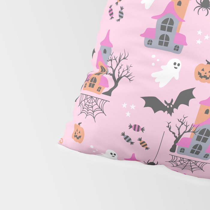 Pink Halloween pastel spooky party Pillow Sham Gallery Image 4