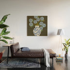 Bird Vase Bouquet Wood Wall Art Gallery Image 2