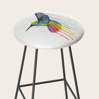 Hummingbird Rainbow Watercolor Stool Gallery Image 2