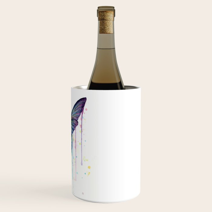 Hummingbird Rainbow Watercolor Wine Chiller Gallery Image 3