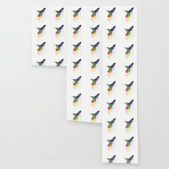 Hummingbird Rainbow Watercolor Wallpaper Gallery Image 3