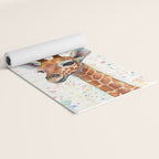 Giraffe Baby Watercolor Yoga Mat Gallery Image 2