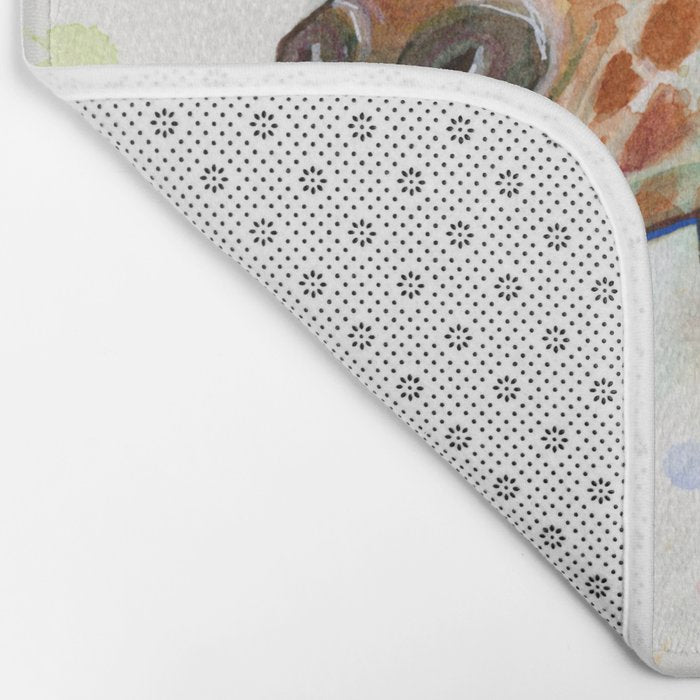 Giraffe Baby Watercolor Bath Mat Gallery Image 2