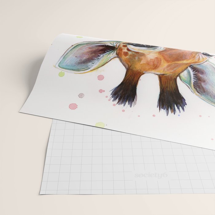 Giraffe Baby Watercolor Wrapping Paper Gallery Image 2