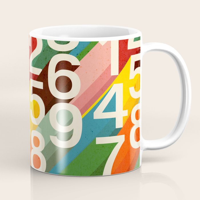 Retro Numbers Coffee Mug Gallery Image 1