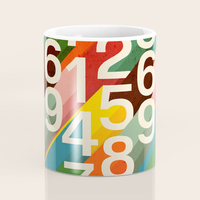 Retro Numbers Coffee Mug Gallery Image 4