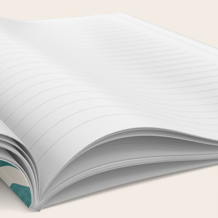 Teal Green Swirl Pattern Modern Decor Notebook Gallery Image 2