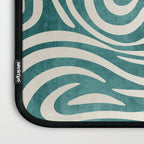 Teal Green Swirl Pattern Modern Decor Laptop Sleeve Gallery Image 3