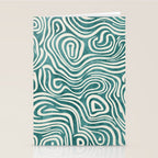 Teal Green Swirl Pattern Modern Decor Stationery Card Gallery Image 2