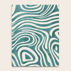 Teal Green Swirl Pattern Modern Decor Notebook Gallery Image 4