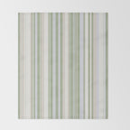 Sage Stripes - Vertical Striped Pattern in Sage Green, Almond Beige, Pale Gray, and Cream Throw Blanket Gallery Image 2
