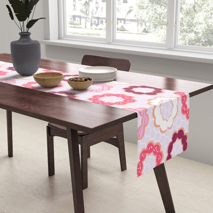 Mochi Donuts Pattern Table Runner Gallery Image 2