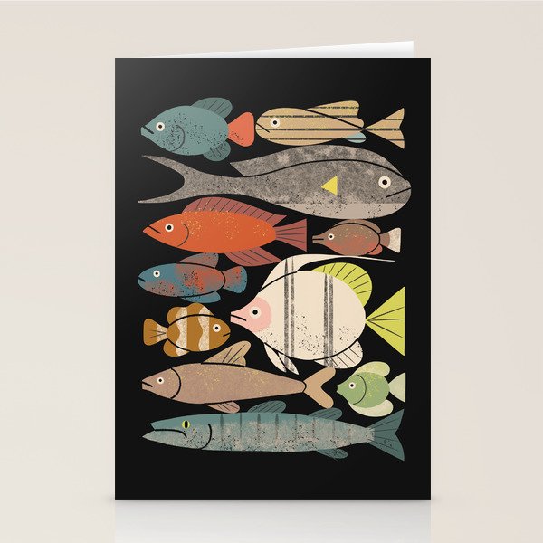 Fish Crowd No. 1 Stationery Card Gallery Image 1