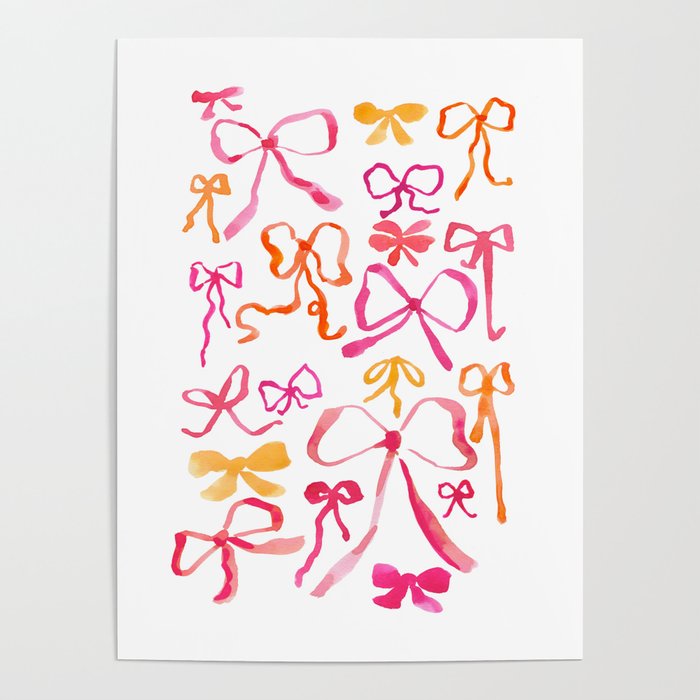 Watercolor Ribbon Bows Poster Gallery Image 4