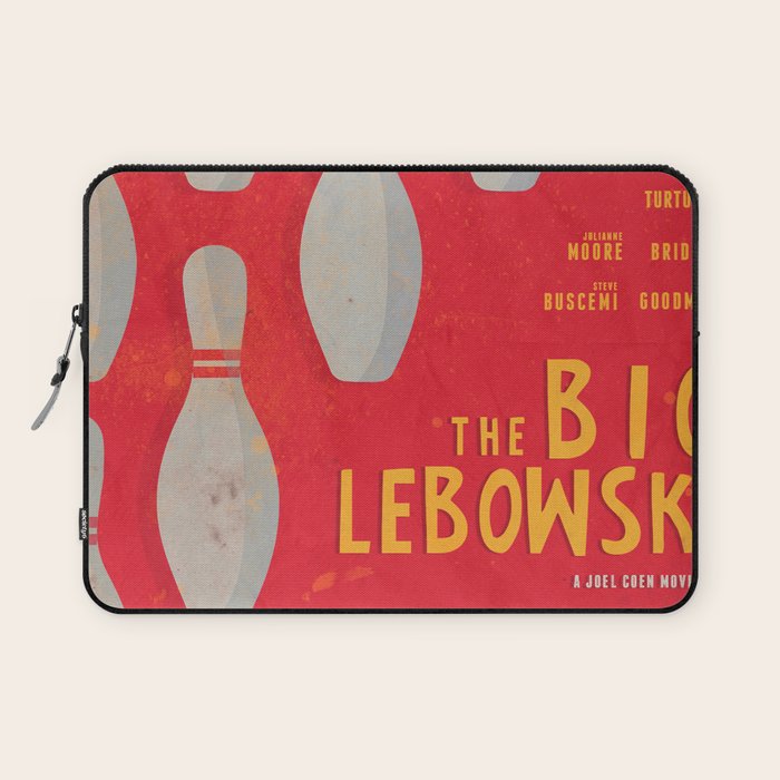 The Big Lebowski - Movie Poster, Coen brothers film, Jeff Bridges, John Turturro, bowling Laptop Sleeve Gallery Image 1