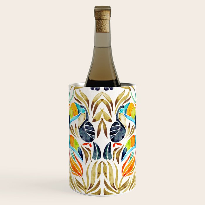 Tropical Toucans - Sepia Palette Wine Chiller Gallery Image 1