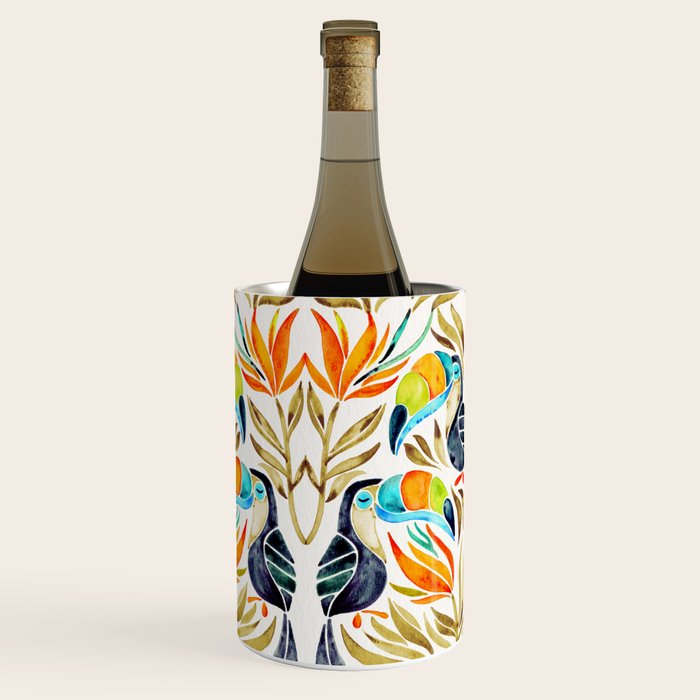 Tropical Toucans - Sepia Palette Wine Chiller Gallery Image 2