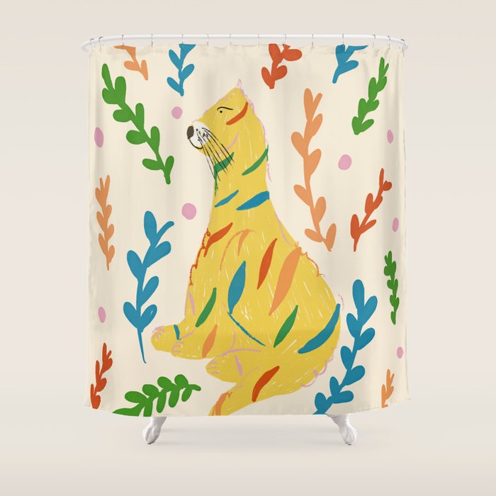 Wild Tiger Shower Curtain Gallery Image 1