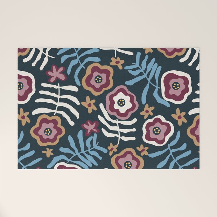Artistic Floral Fantasy Welcome Mat Gallery Image 1