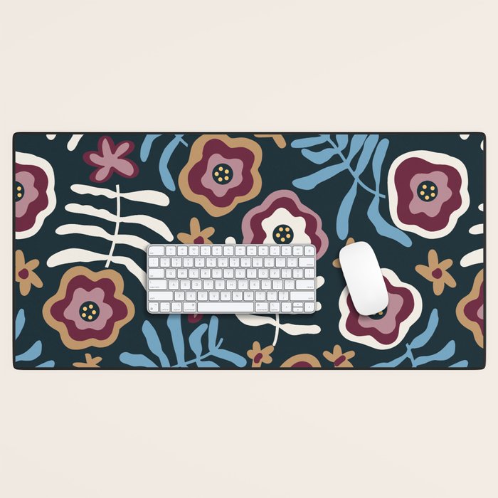 Artistic Floral Fantasy Desk Mat Gallery Image 1