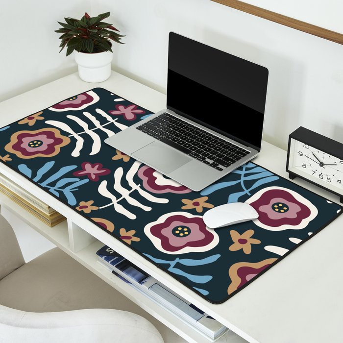 Artistic Floral Fantasy Desk Mat Gallery Image 2