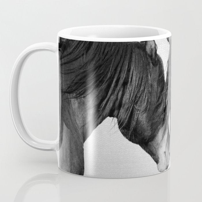 Horses - Black & White 4 Coffee Mug Gallery Image 3