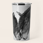 Horses - Black & White 4 Travel Mug Gallery Image 1