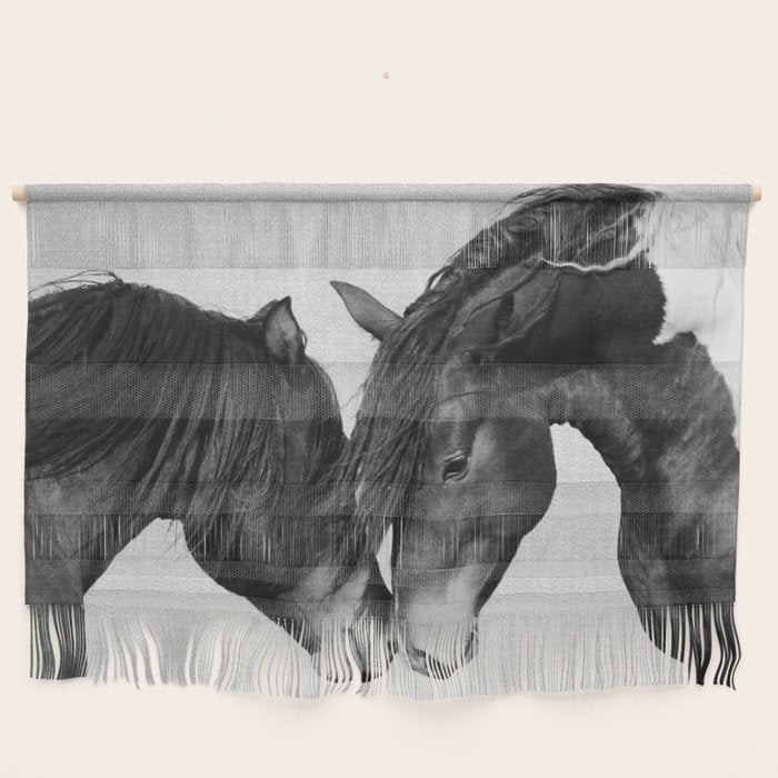 Horses - Black & White 4 Wall Hanging Gallery Image 1