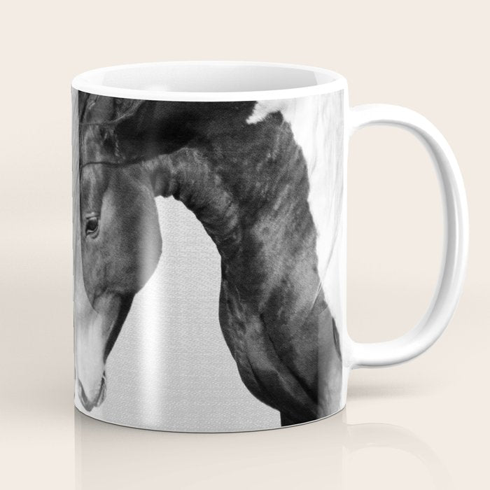 Horses - Black & White 4 Coffee Mug Gallery Image 1