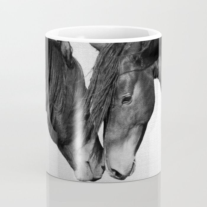 Horses - Black & White 4 Coffee Mug Gallery Image 4