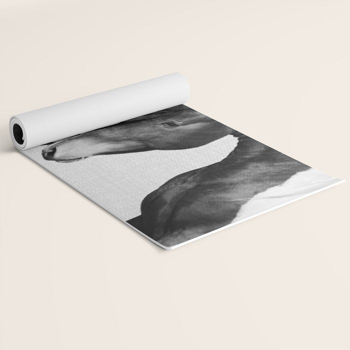 Horses - Black & White 4 Yoga Mat Gallery Image 2