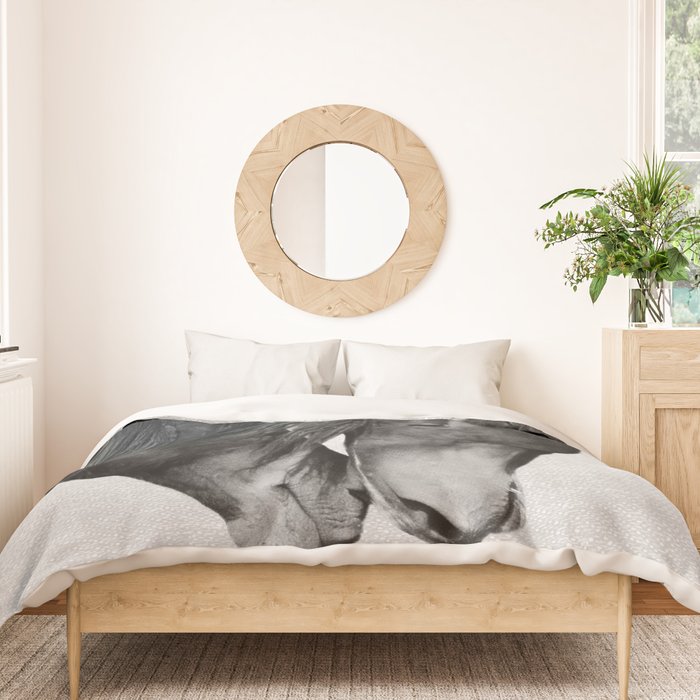 Horses - Black & White 4 Duvet Cover Gallery Image 3