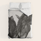 Horses - Black & White 4 Duvet Cover Gallery Image 6