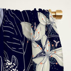 Floral elegance dark summer night Window Curtain Gallery Image 2